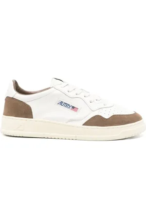 Autry Buty, Mężczyzna, Biały, 42 EU, Zamsz, Medalist Low Skórzane Zamszowe Sneakersy