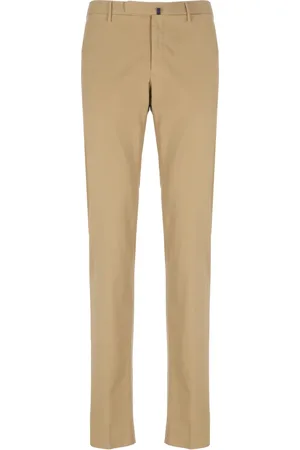 Incotex Spodnie, Mężczyzna, Beżowy, XL, Beżowe Bawełniane Spodnie Slim Fit