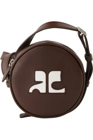 Courrèges Torebki, unisex, brązowy, ONE SIZE, Skóra, Skórzana Okrągła Torba