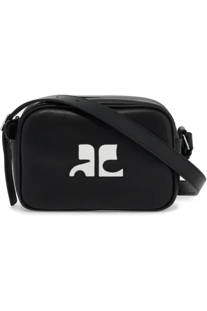Courrèges Torebki, Kobieta, Czarny, ONE SIZE, Skóra, Torebka Camera Bag z monogramem