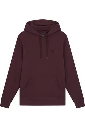 Lyle & Scott Bluzy, Mężczyzna, Czerwony, XS, Bawełna, Bluza z kapturem Tonal Eagle Pullover
