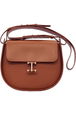 Inès de la Fressange Torebki, Kobieta, brązowy, ONE SIZE, Skóra, Torba Senda z camelowej skóry