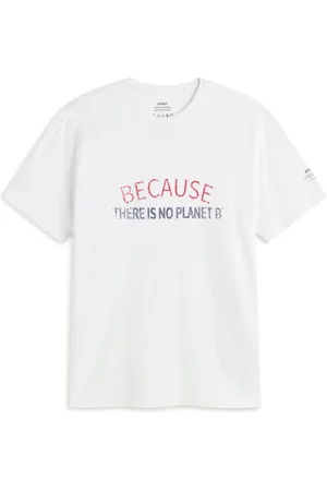 ECOALF Koszulki, Mężczyzna, Biały, L, Bawełna, Bawełniany T-shirt z hasłem Planet B