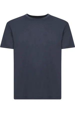 Tom Ford Koszulki, Mężczyzna, Niebieski, XL, Elegancki T-shirt z Lyocellu w Głębokim Niebieskim