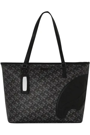 Sprayground Torebki, Kobieta, Czarny, ONE SIZE, Skóra, Czarna torba typu tote z wzorem 3D