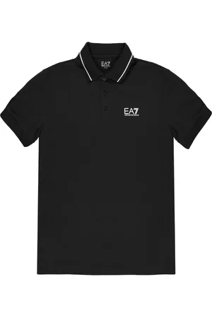 EA7 Koszulki, Mężczyzna, Czarny, M, Bawełna, Polo Shirt