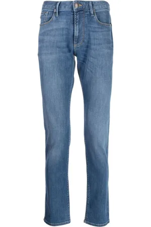 Emporio Armani Jeansy, Mężczyzna, Niebieski, W30, Bawełna, Jeansyy Slim Fit