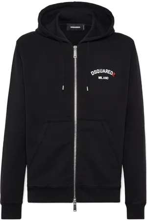 Dsquared2 Bluzy, Mężczyzna, Czarny, M, Bawełna, Casualowa Bluza z Kapturem
