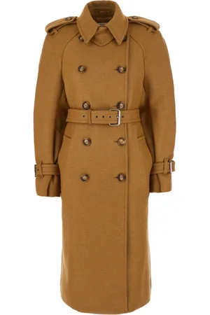Sportmax Płaszcze, Kobieta, brązowy, 2XS, Płaszcz dwurzędowy