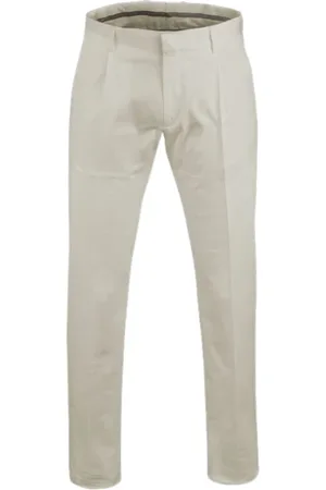 MOORER Spodnie, Mężczyzna, Biały, S, Trousers
