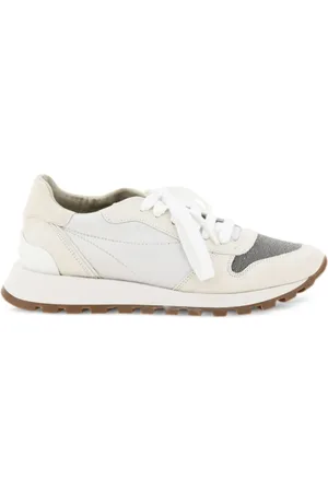 Brunello Cucinelli Buty, Kobieta, Biały, 36 EU, Nylon, Sneakersy Toe Runner