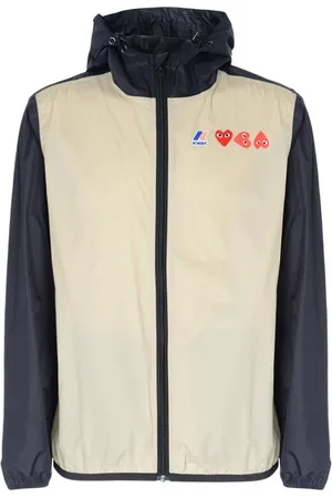 Comme des Garçons Kurtki, Mężczyzna, Beżowy, S, Nylon, Wiatroodporna Kurtka