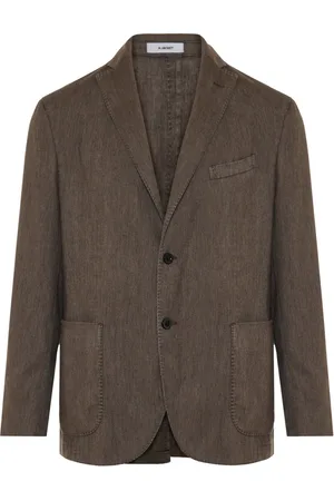 Boglioli Kurtki, Mężczyzna, brązowy, M, Bawełna, Marynarka z bawełny i lnu K-jacket