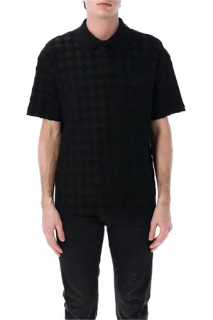 AMIRI Koszulki, Mężczyzna, Czarny, L, Czarny Toweling Polo Ss 25