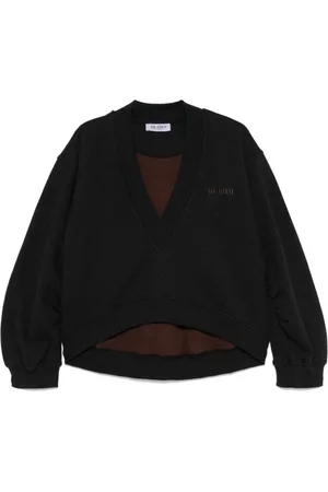 The Attico Bluzy, Kobieta, Czarny, XS, Bawełna, Czarna bawełniana bluza