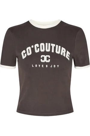 Co`Couture Koszulki, Kobieta, Szary, S, Bawełna, Edge Tee T-Shirt