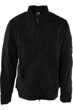 C.P. Company Kurtki, Mężczyzna, Czarny, M, Nylon, Czarna koszula nylonowa
