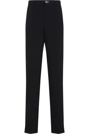 Givenchy Spodnie, Mężczyzna, Czarny, XL, Wełna, Czarne wełniane spodnie