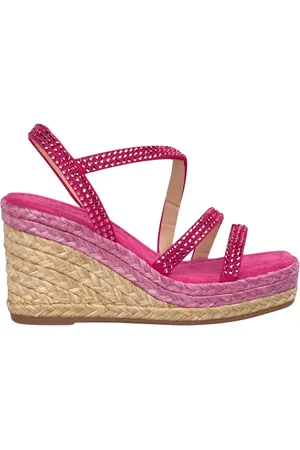 Alma en Pena Buty, Kobieta, Różowy, 40 EU, Klinowa sandał strass