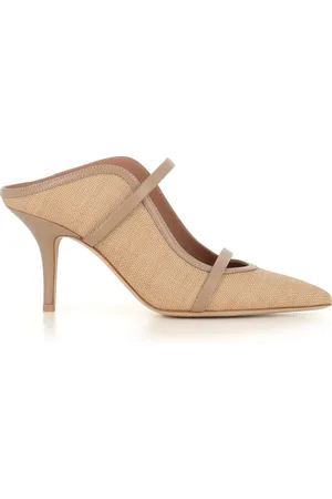 MALONE SOULIERS Buty, Kobieta, Beżowy, 38 1/2 EU, Beżowe Mokasyny z Skóry i Lnu