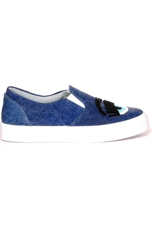 Chiara Ferragni Buty, Kobieta, Niebieski, 36 EU, Skóra, Dżinsowe Trampki Canvas