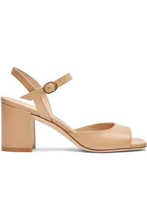 Stuart Weitzman Buty, Kobieta, Beżowy, 41 EU, Skóra, Sandały na Koturnie – Nowoczesny Styl i Elegancja