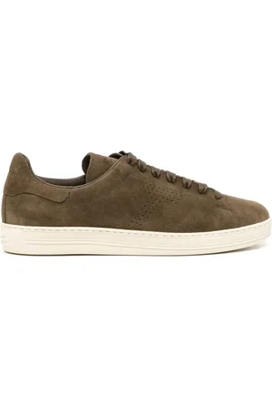 Tom Ford Buty, Mężczyzna, Zielony, 42 EU, Zamsz, Suede Sneakers Made in Italy