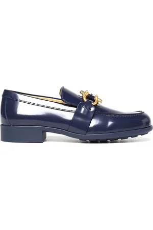 Bottega Veneta Buty, Kobieta, Niebieski, 37 EU, Skóra, Klasyczne skórzane mokasyny