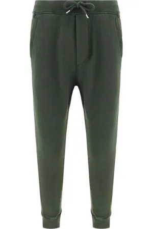 Dsquared2 Spodnie, Mężczyzna, Zielony, S, Bawełna, Spodnie dresowe Jogger z pluszowym wnętrzem