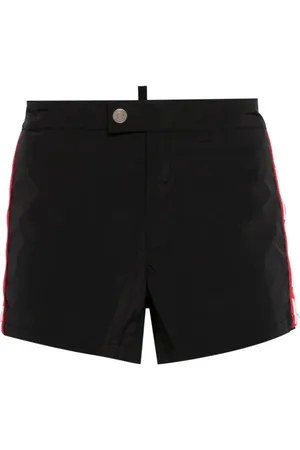 Dsquared2 Stroje kąpielowe, Mężczyzna, Czarny, L, Side Logo Swim Shorts