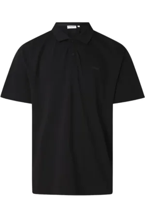 Calvin Klein Koszulki, Mężczyzna, Czarny, 3XL, Bawełna, Koszulka Polo z Kołnierzykiem z Logo