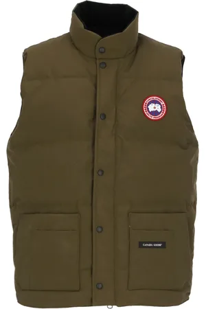 Canada Goose Kurtki, Mężczyzna, Zielony, S, Len, Kamizelka Freestyle Crew