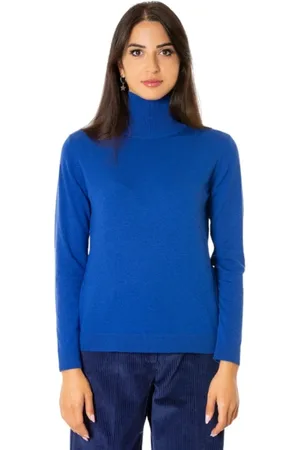 Max Mara Swetry, Kobieta, Niebieski, L, Wełna, Granatowy golf
