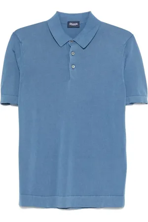 DRUMOHR Koszulki, Mężczyzna, Niebieski, XL, Niebieskie T-shirty i Pola