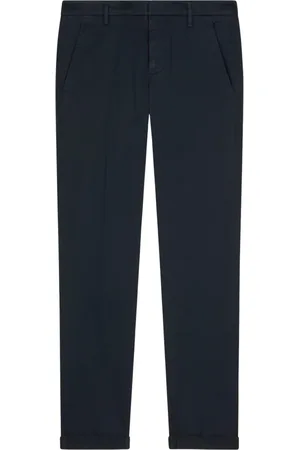 Dondup Spodnie, Mężczyzna, Niebieski, W33, Niebieskie Slim Chino Spodnie