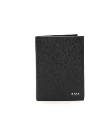 HUGO BOSS Akcesoria, Mężczyzna, Czarny, ONE SIZE, Skóra, Portfel pionowy z przegródkami na karty