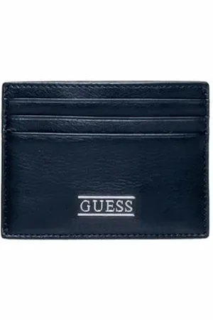 Guess Akcesoria, Mężczyzna, Czarny, ONE SIZE, Skóra, Czarny skórzany portfel