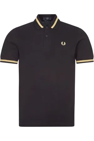 Fred Perry Koszulki, Mężczyzna, Czarny, 4XS, Bawełna, Oryginalna koszulka polo z pojedynczym paskiem