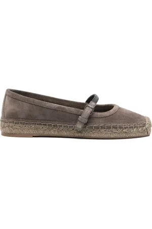 Brunello Cucinelli Buty, Kobieta, brązowy, 37 1/2 EU, Brązowe płaskie buty z boczną sprzączką