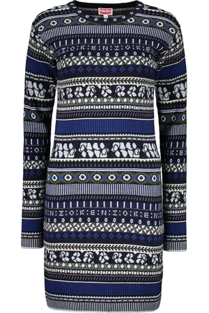 Kenzo Sukienki, Kobieta, Wielobarwność, S, Elegancka Sukienka Mini z Dżerseju