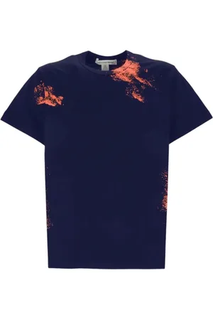 Comme des Garçons Koszulki, Mężczyzna, Niebieski, L, Bawełna, Shirt T-Shirt