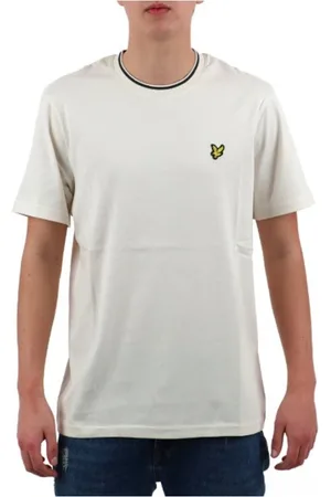 Lyle & Scott Koszulki, Mężczyzna, Biały, 2XL, Bawełna, Klasyczny T-shirt