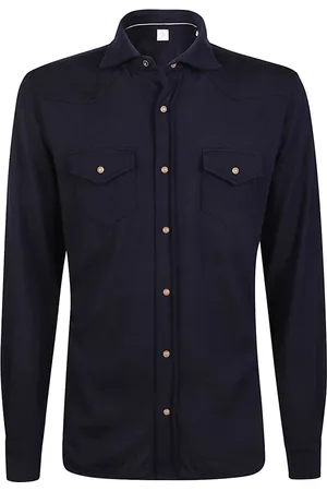 ELEVENTY Koszule, Mężczyzna, Czarny, XL, Wełna, Koszulka Jersey Wool Cashmere Texas