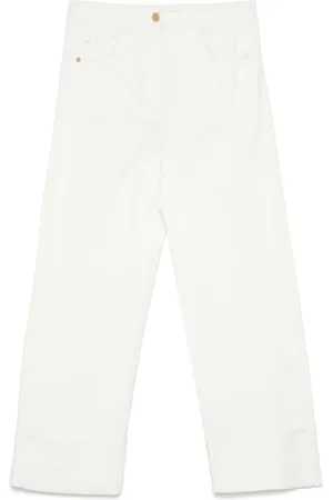 Max Mara Spodnie, Kobieta, Biały, L, Bawełna, Cervia Jeansy