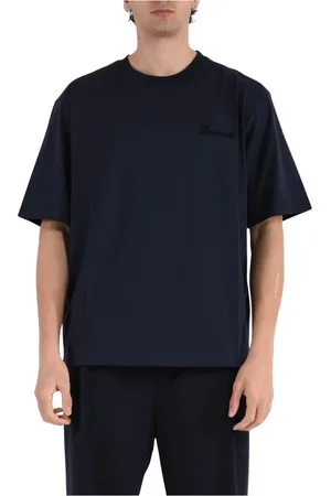 LANEUS Koszulki, Mężczyzna, Niebieski, XL, Bawełniany t-shirt z okrągłym dekoltem