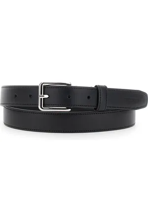 Dsquared2 Akcesoria, Mężczyzna, Czarny, 105 CM, Skóra, Czarny skórzany pasek z regulowaną klamrą