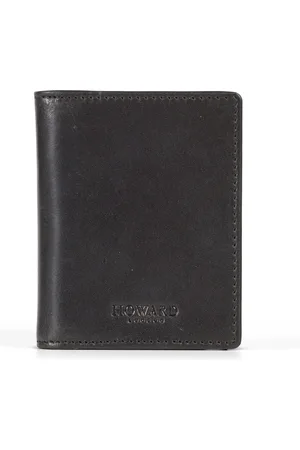 Howard London Akcesoria, Mężczyzna, Czarny, ONE SIZE, Skóra, Portfel na karty z metalowym etui