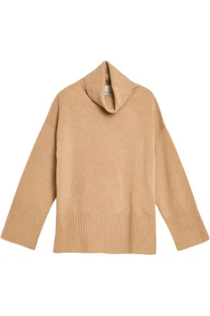 GANT Swetry, Kobieta, Beżowy, 2XS, Len, Oversized Turtleneck