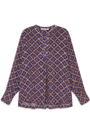 Maliparmi Bluzki, Kobieta, Niebieski, L, Magnolia Batik Koszula