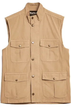 Barbour Kurtki, Mężczyzna, Beżowy, XL, Casual Corbridge Stojący Kołnierz Kamizelka